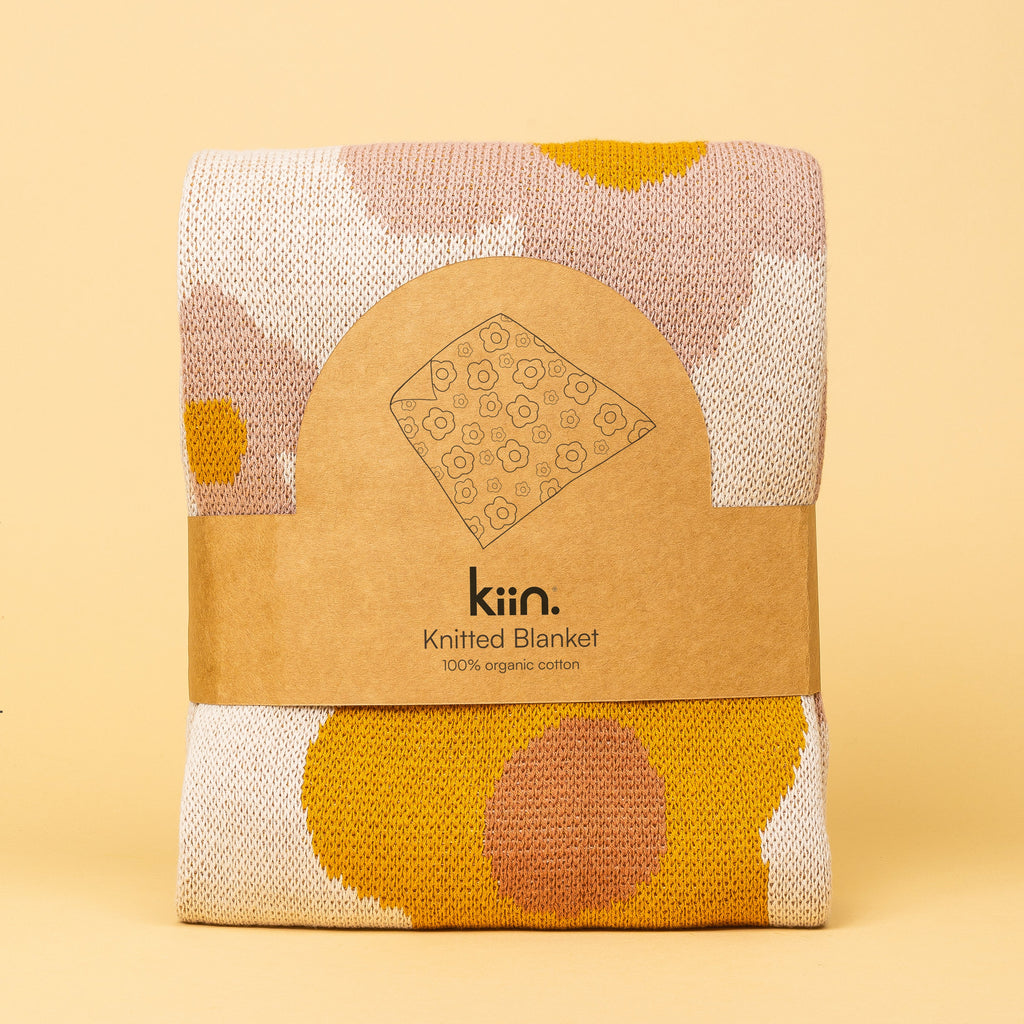 Organic Cotton Knitted Blanket - Bloom