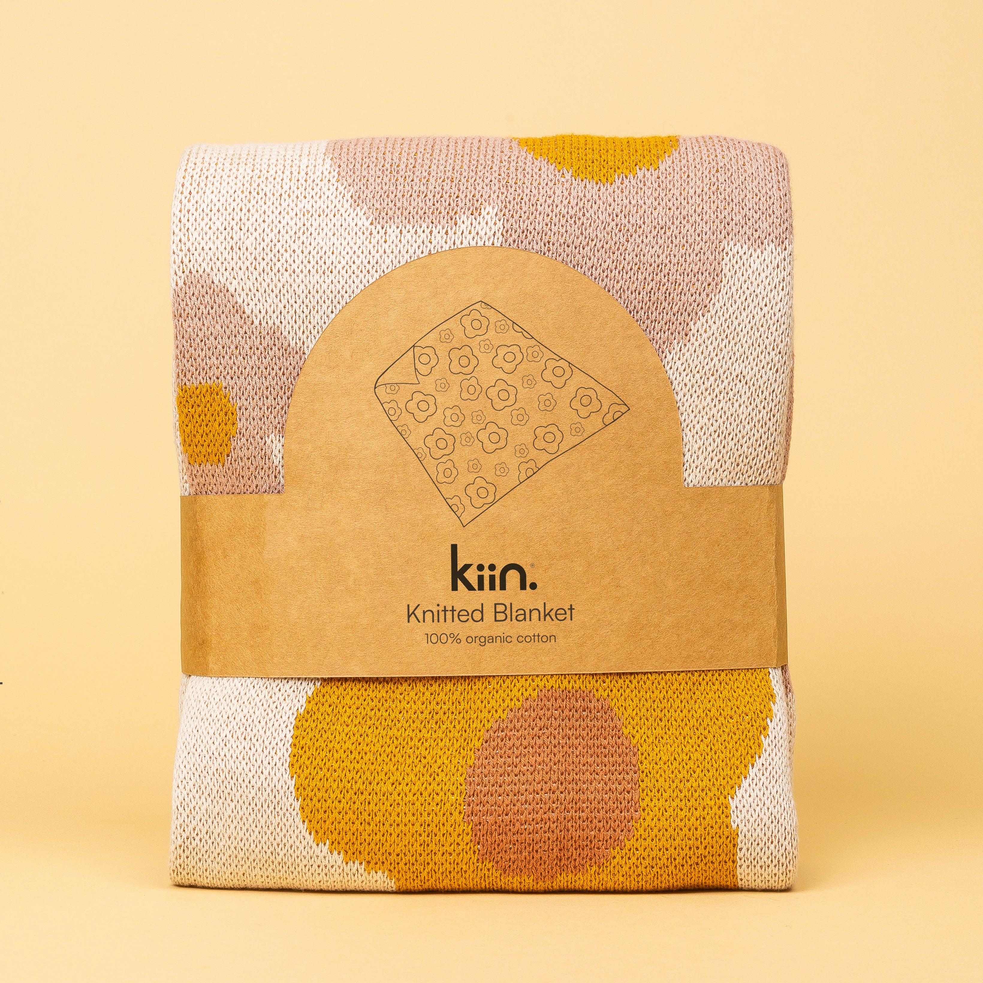 Organic Cotton Knitted Blanket - Bloom