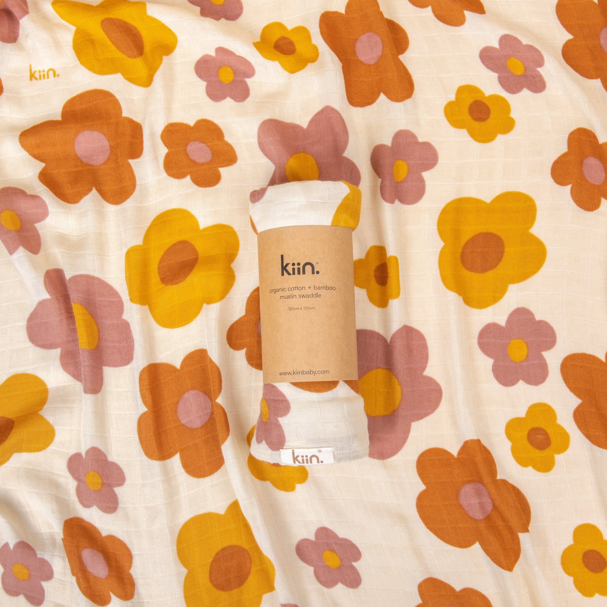 Organic Muslin Swaddle - Bloom