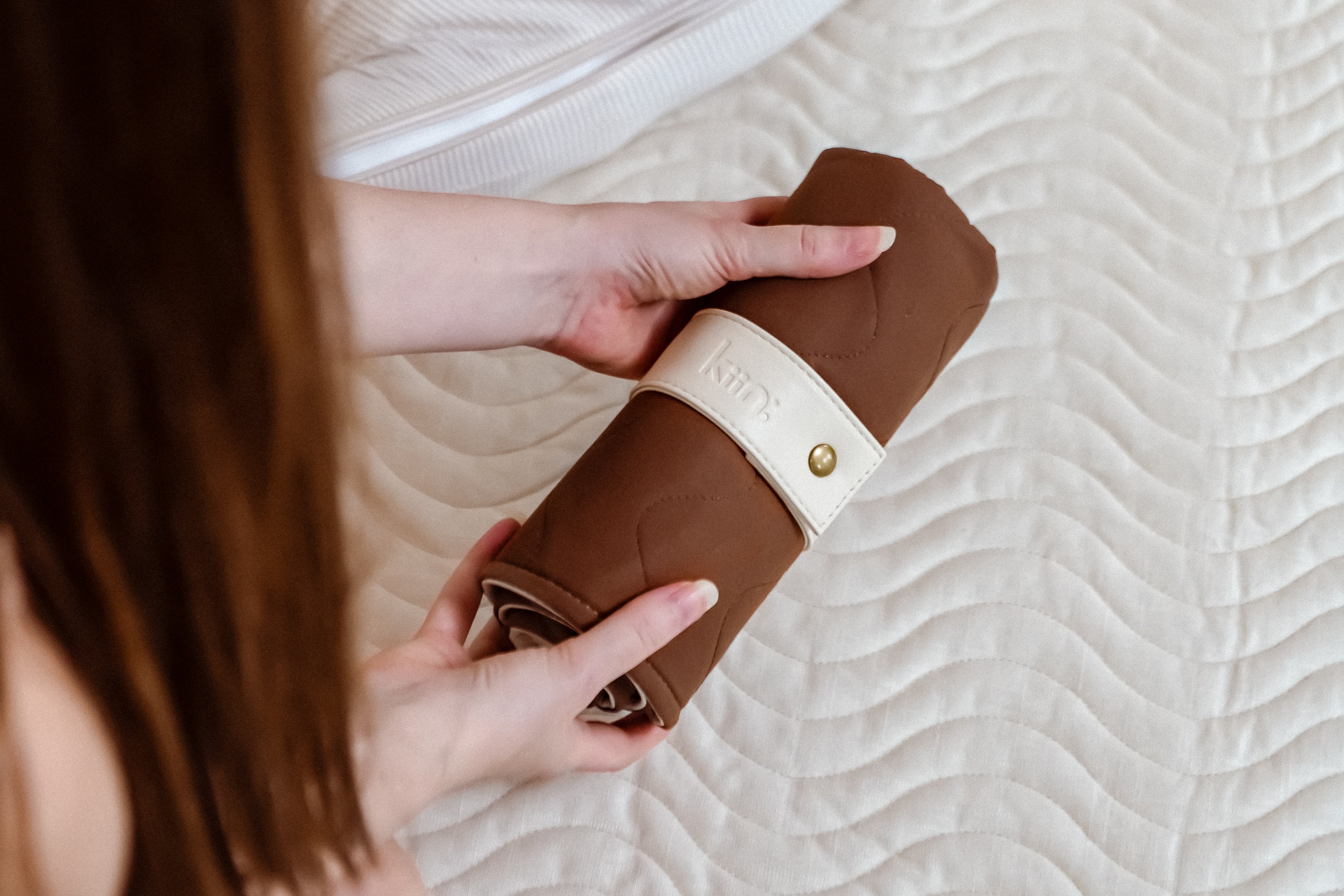 Luxe Travel Change Mat - Chocolate