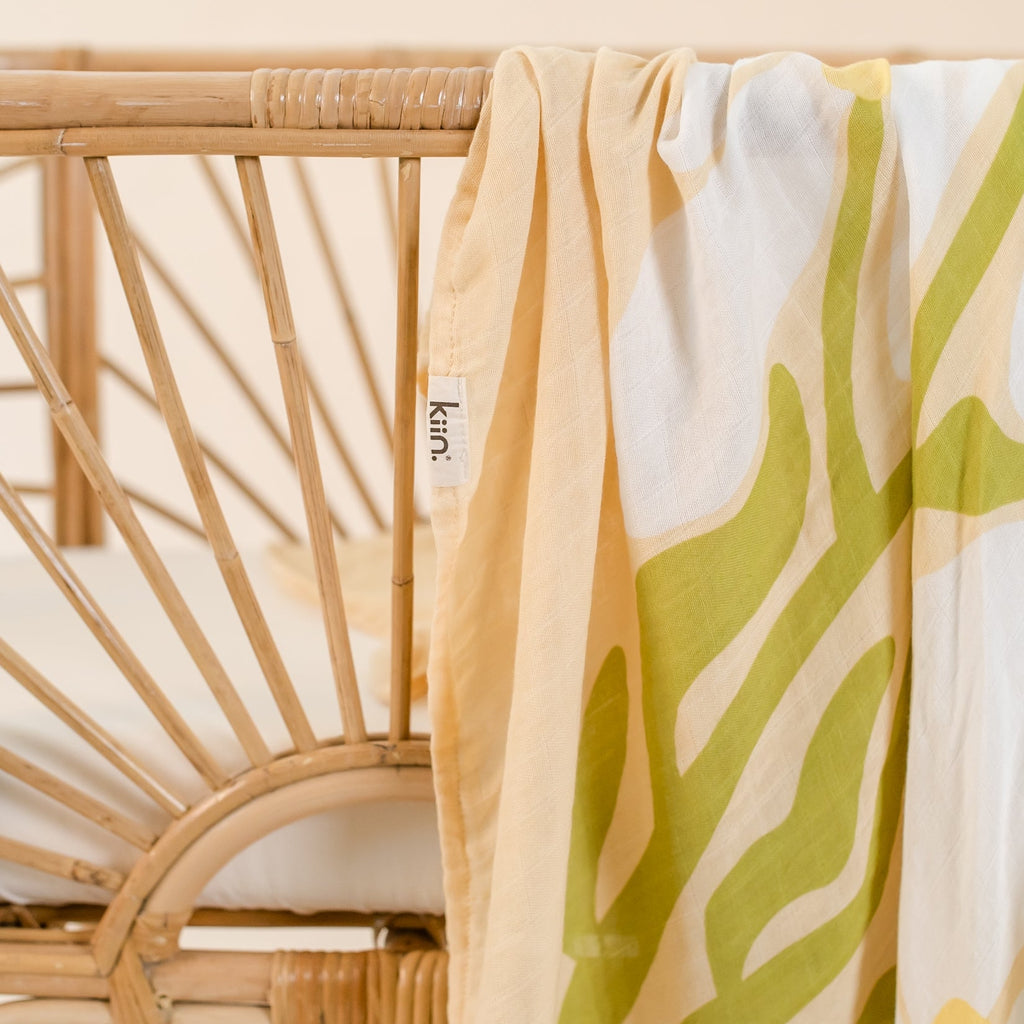 Organic Muslin Swaddle - Fleur Warm Oat (Limited Edition)