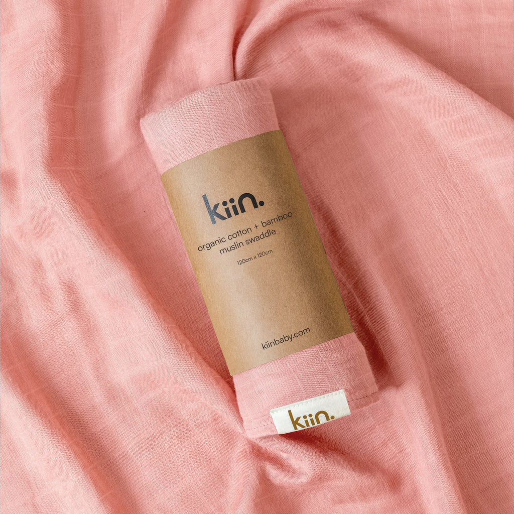 Organic Muslin Swaddle - Peony