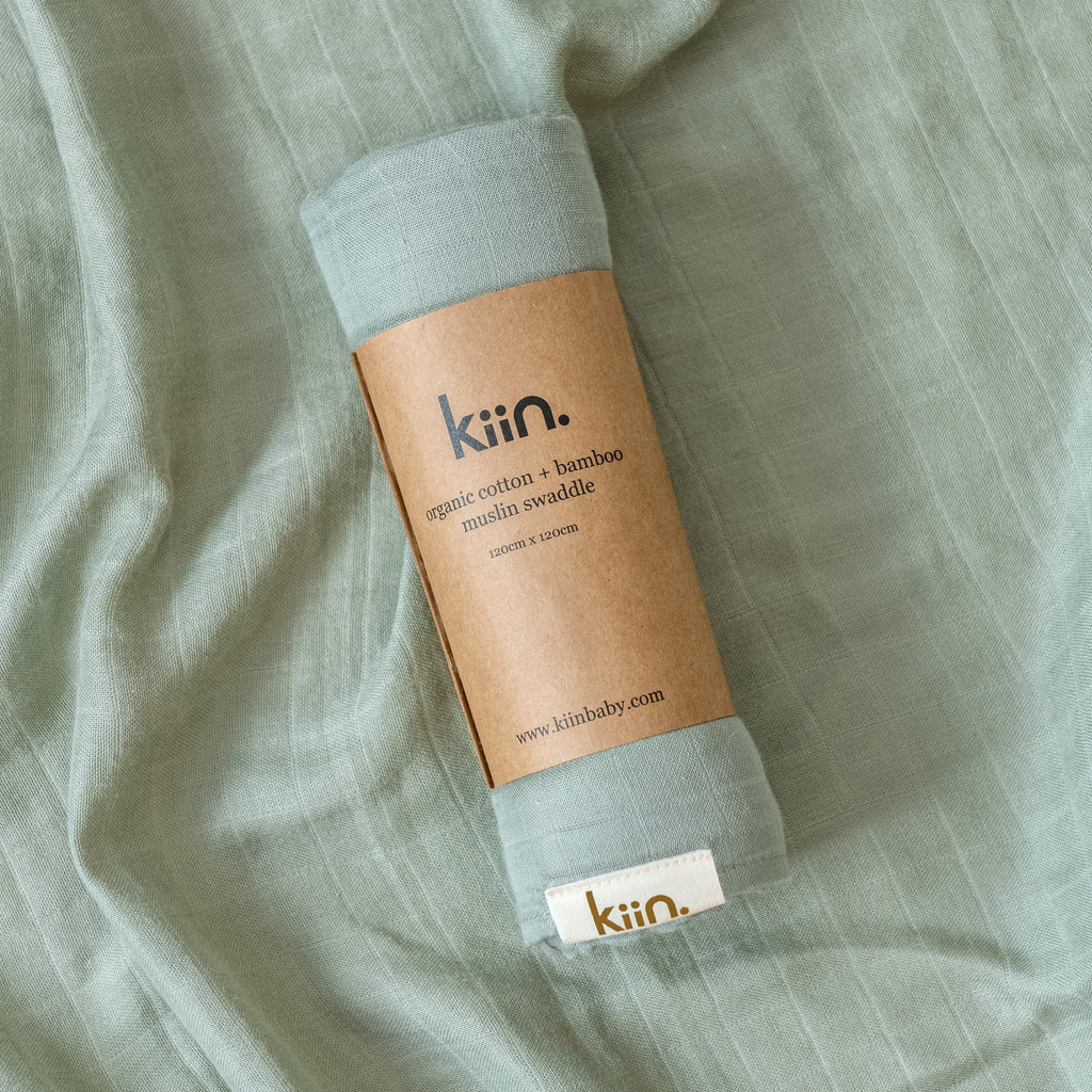 Organic Muslin Swaddle - Sage
