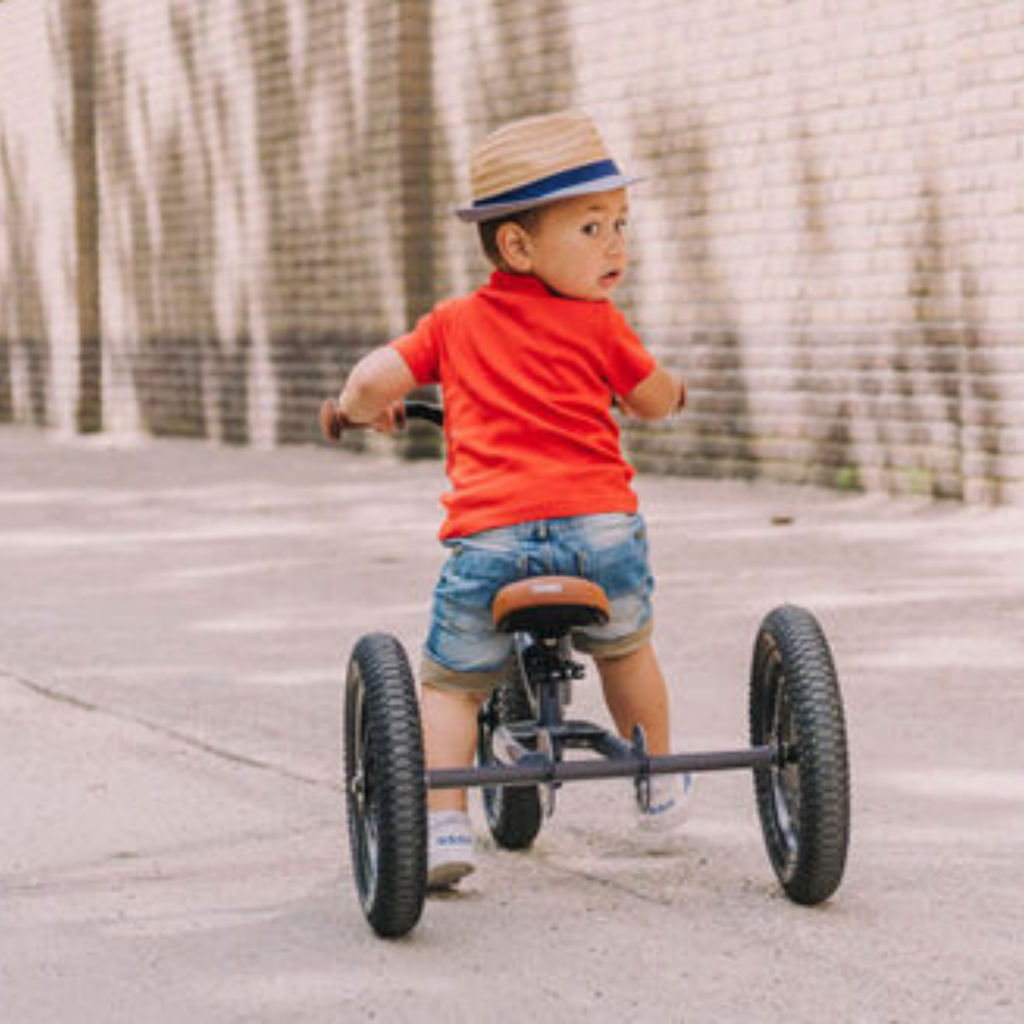 Matte Grey TRYBIKE - Brown Seat & Grips (3 wheel)