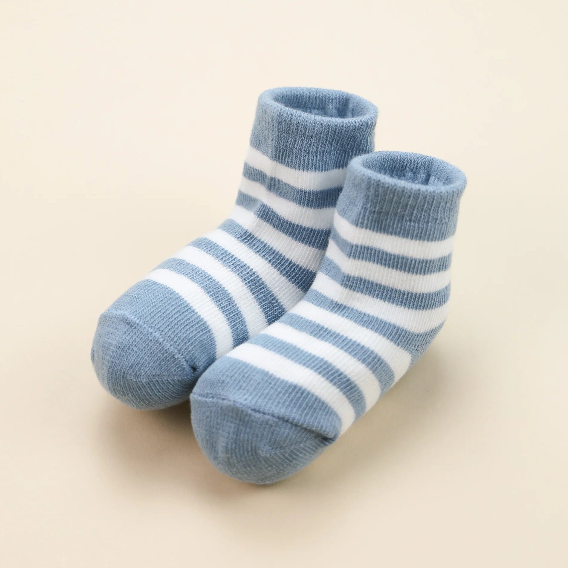 Organic Cotton Baby Socks - Blue Stripes