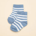 Organic Cotton Baby Socks - Blue Stripes