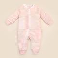 Organic Cotton Growsuit - Pink Stripes